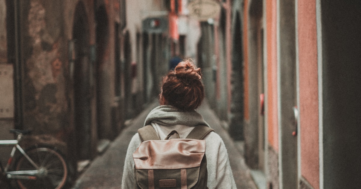 Female traveler exploring Georgetown's streets safely